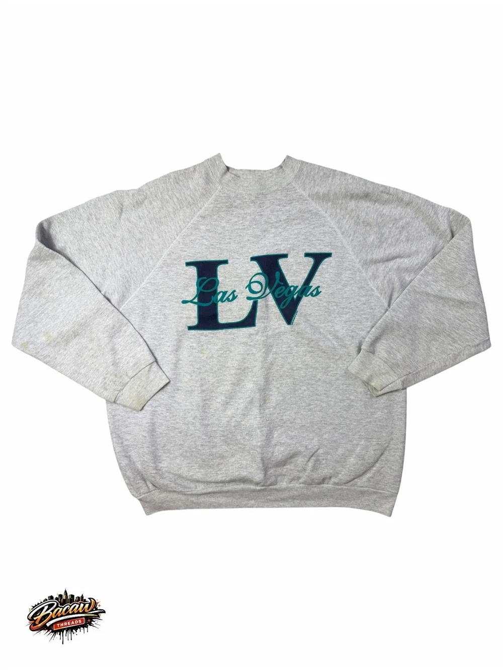 Vintage 1994 Las Vegas LV Brittania Gray Crewneck Pullover Sweatshirt